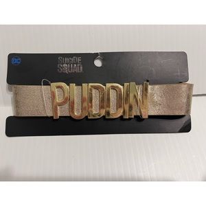 “PUDDIN “- Harley Quinn  choker  from Spirit Halloween.